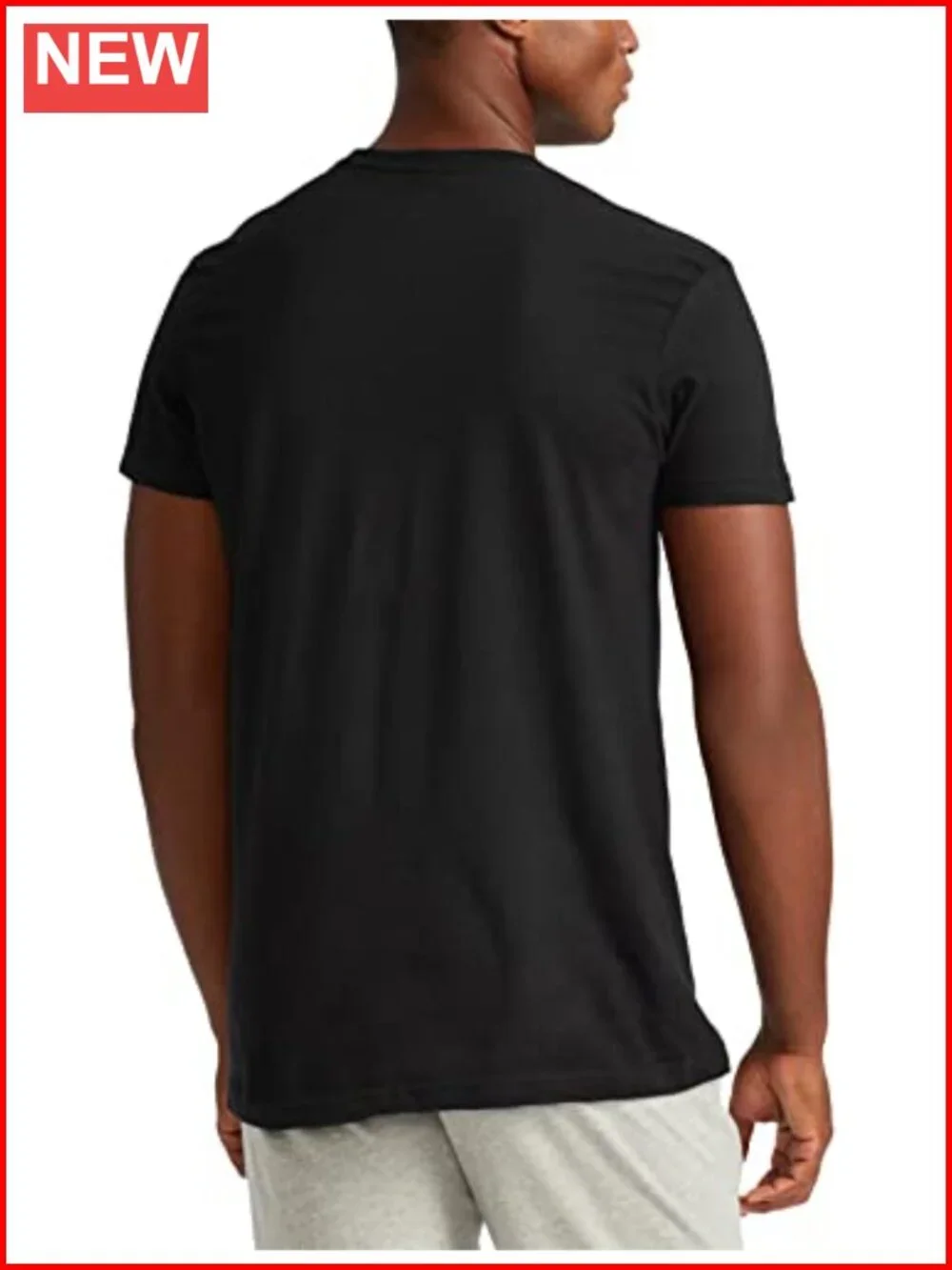 Men's Cotton Crewneck T-Shirt 3-Pack Moisture-Wicking Undershirts